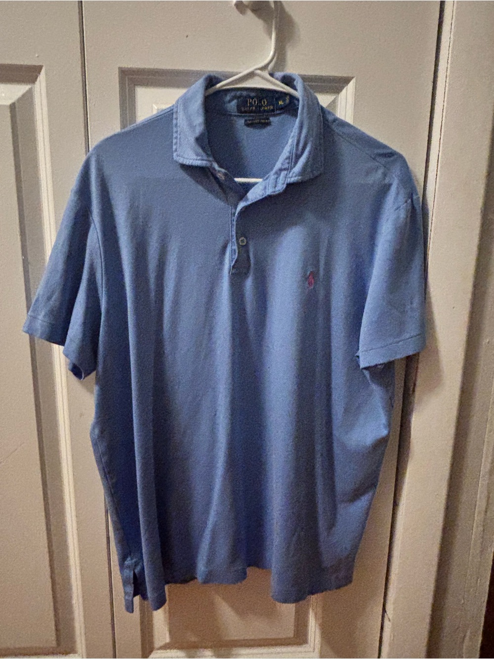 Pima soft Polo by Ralph Lauren Men’s Light Blue Cotton Polo Shirt